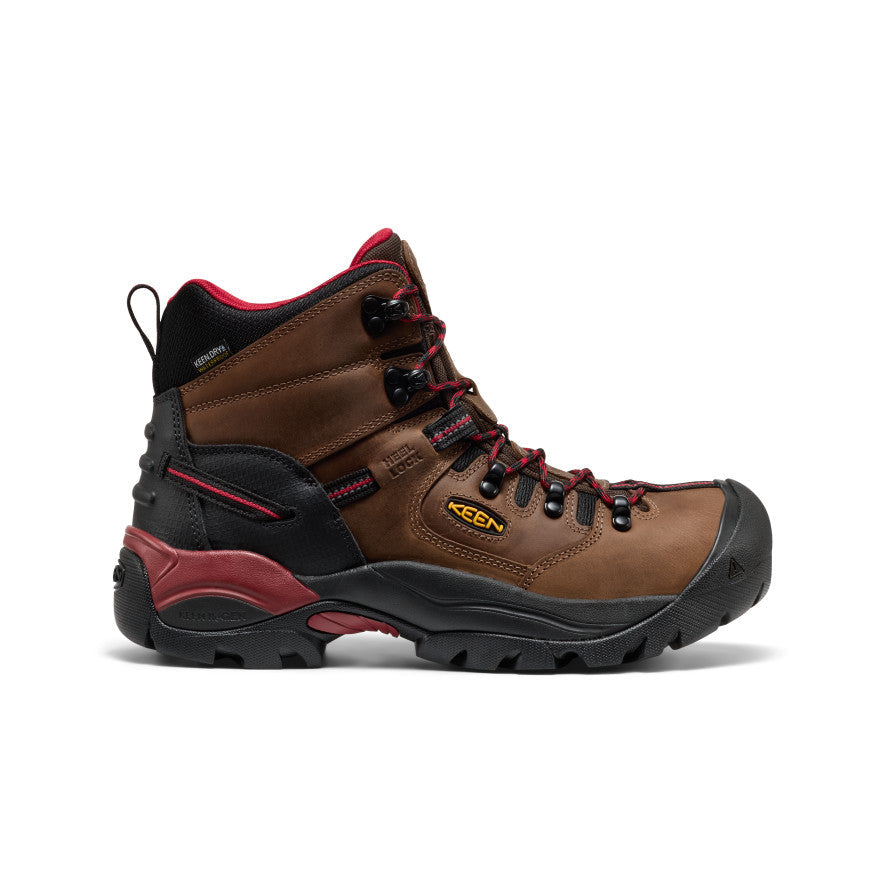 Keen Men's Pittsburgh Energy 6" Waterproof Boot (Carbon Toe) | Bison/Black