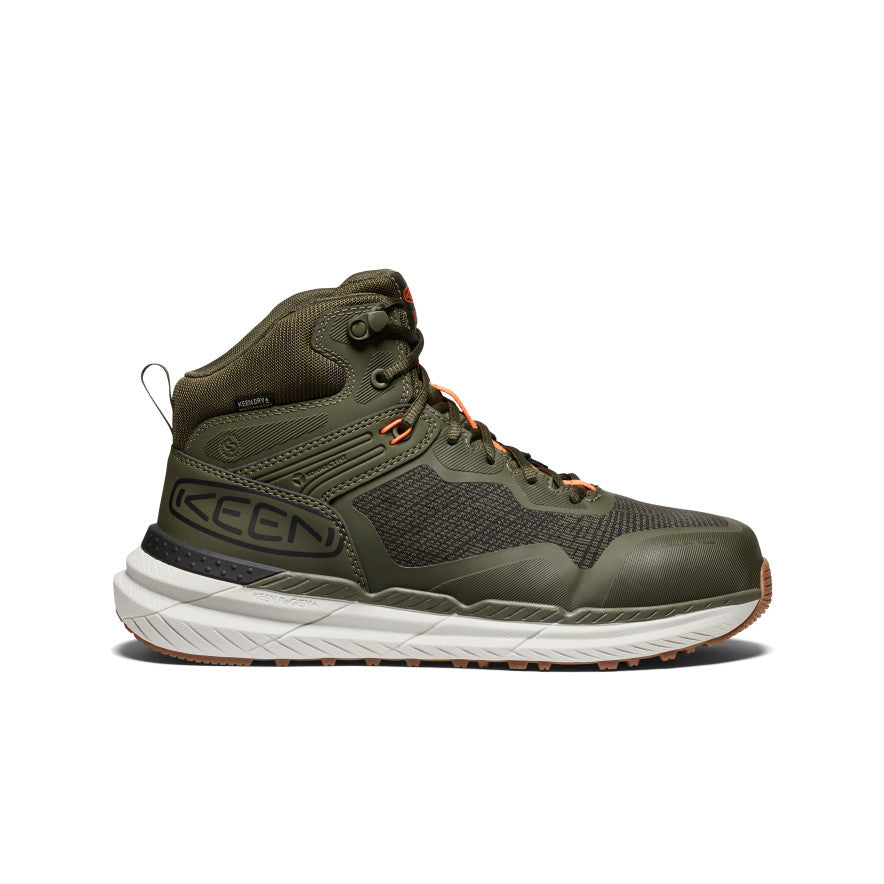 Keen Men's Synchro Waterproof Work Boot (Carbon Toe) | Forest Night/Gum