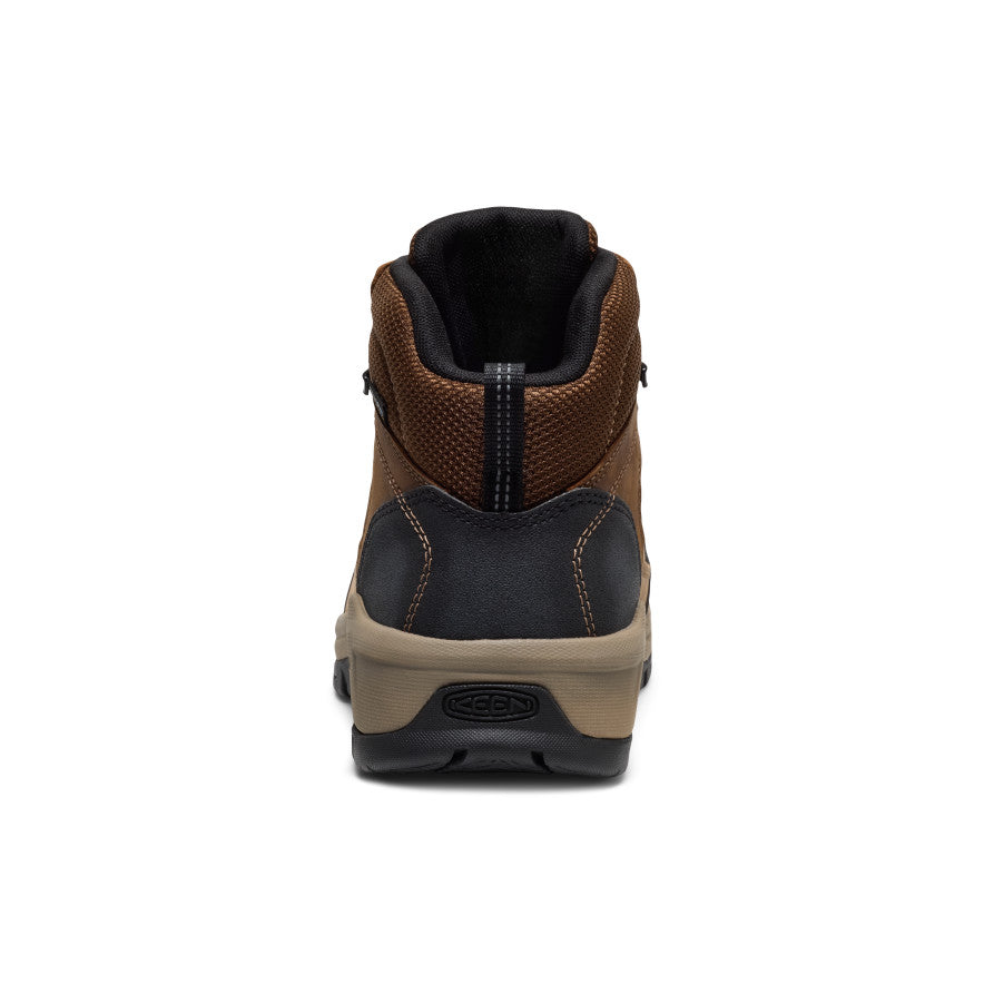 Keen Men's Skokie Waterproof Work Boot (Carbon Toe) | Dark Earth/Black