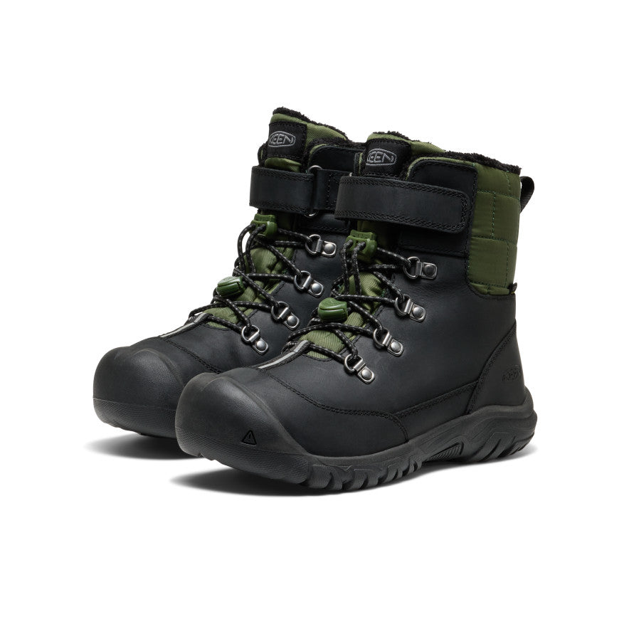 Keen Big Kids' Kanibou Waterproof Winter Boot | Black/Bronze Green