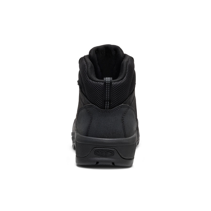 Keen Men's Skokie Waterproof Work Boot (Soft Toe) | Black/Black