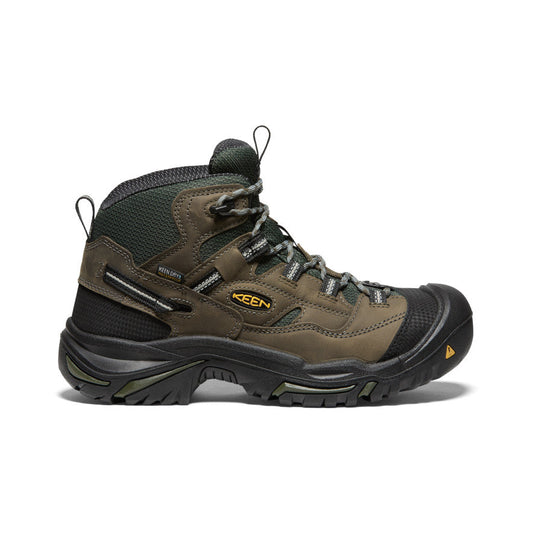 Keen Men's Braddock Waterproof Mid (Steel Toe) | Gargoyle/Forest Night
