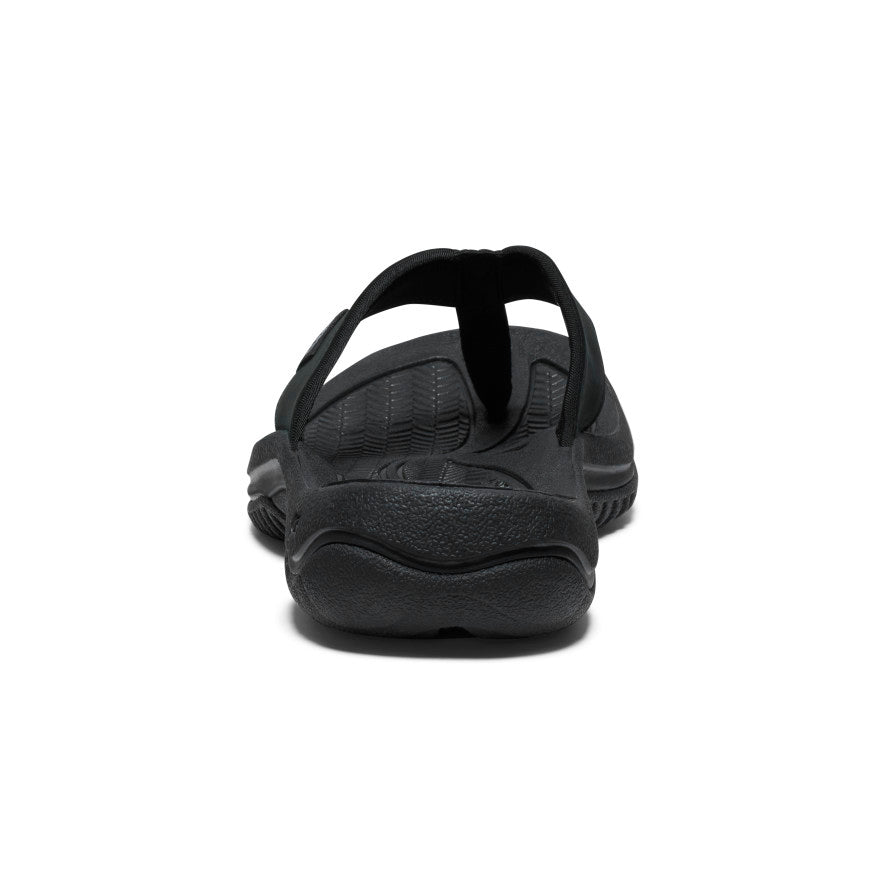 Keen Men's Kona Leather Flip-Flop | Black/Steel Grey