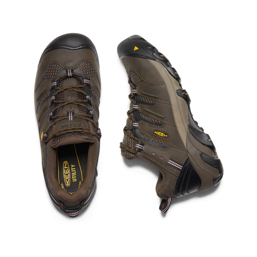 Keen Men's Lansing Low (Steel Toe) | Cascade Brown/Fired Brick