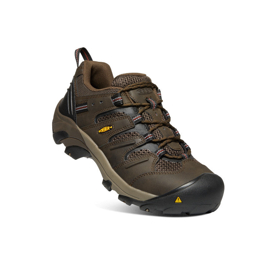 Keen Men's Lansing Low (Steel Toe) | Cascade Brown/Fired Brick