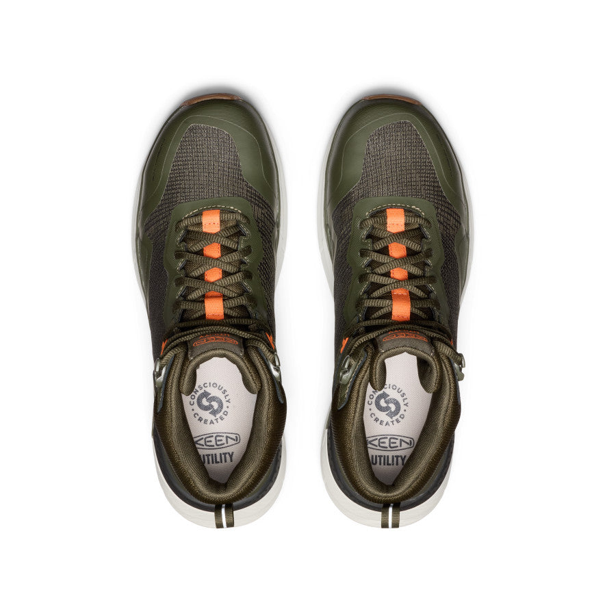 Keen Men's Synchro Waterproof Work Boot (Carbon Toe) | Forest Night/Gum