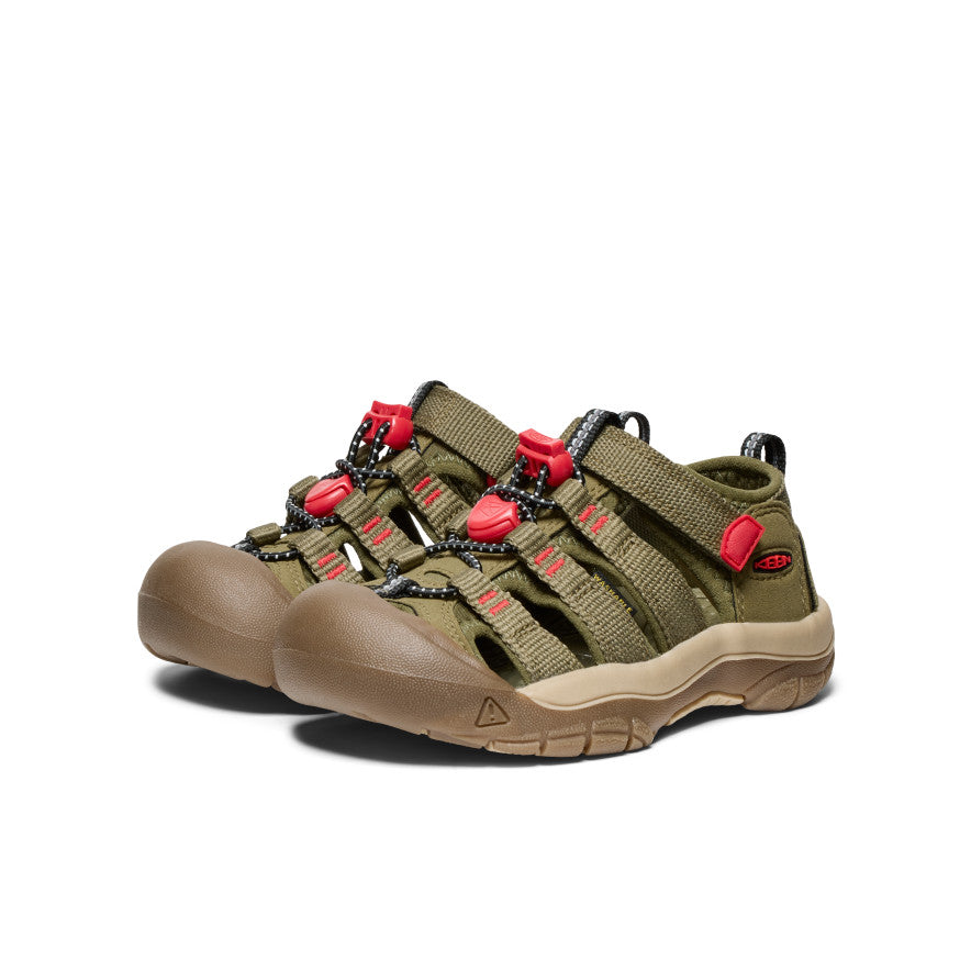 Keen Little Kids' Newport H2 | Martini Olive/Aura Orange