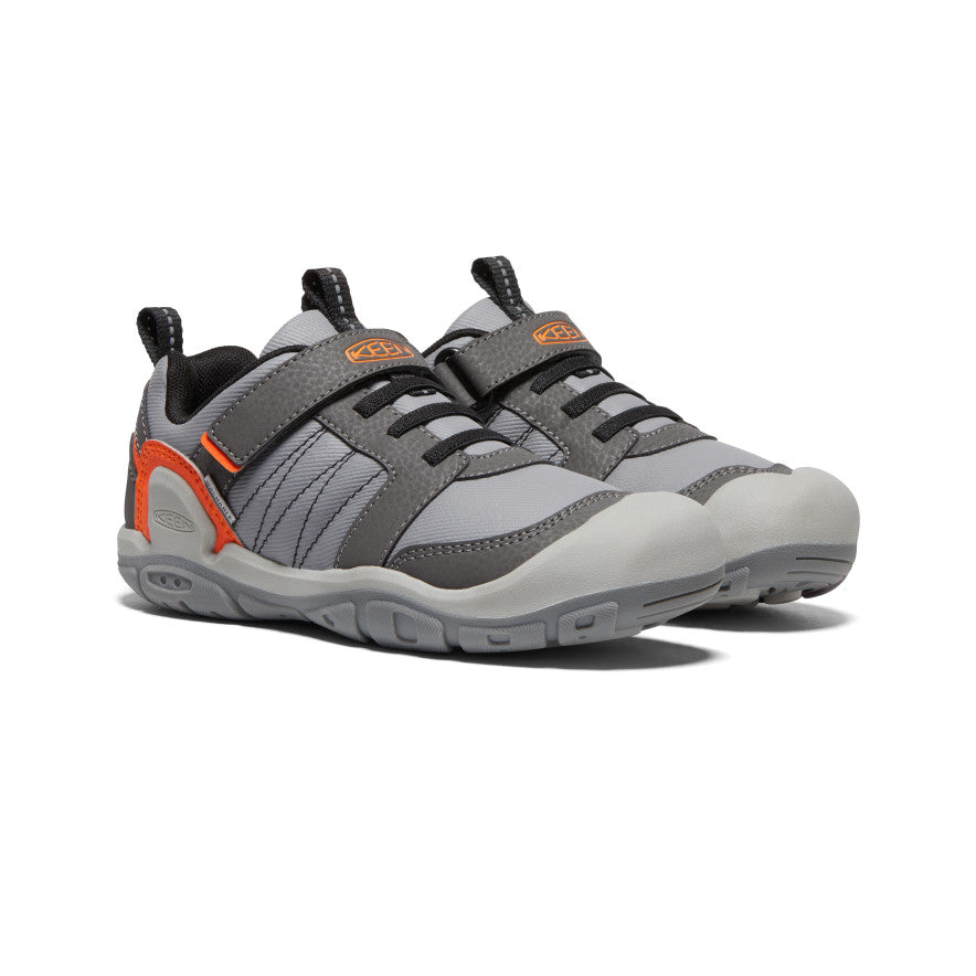 Keen Big Kids' Knotch Peak Sneaker | Magnet/Safety Orange