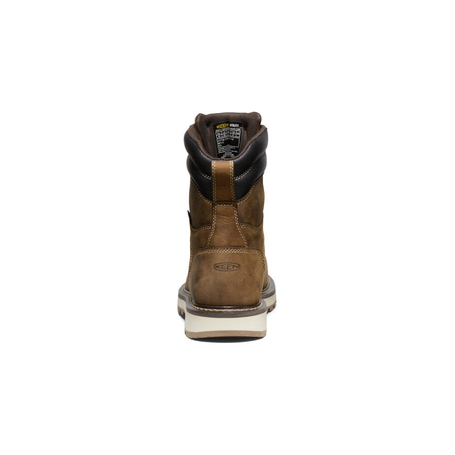 Keen Men's Cincinnati 8" Waterproof 90° Heel Boot (Carbon Toe) | Belgian/Sandshell