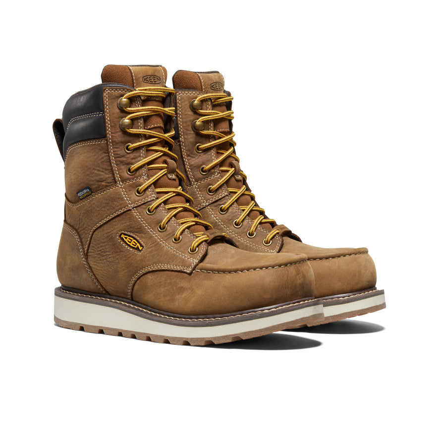 Keen Men's Cincinnati 8" Waterproof Boot (Carbon Toe) | Belgian/Sandshell