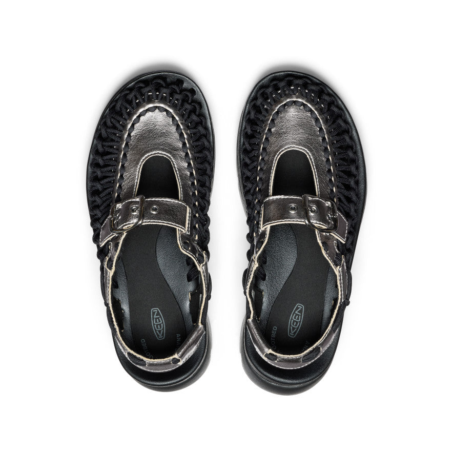 Keen All Gender UNEEK PLT Mary Jane Sneaker | Silver/Black
