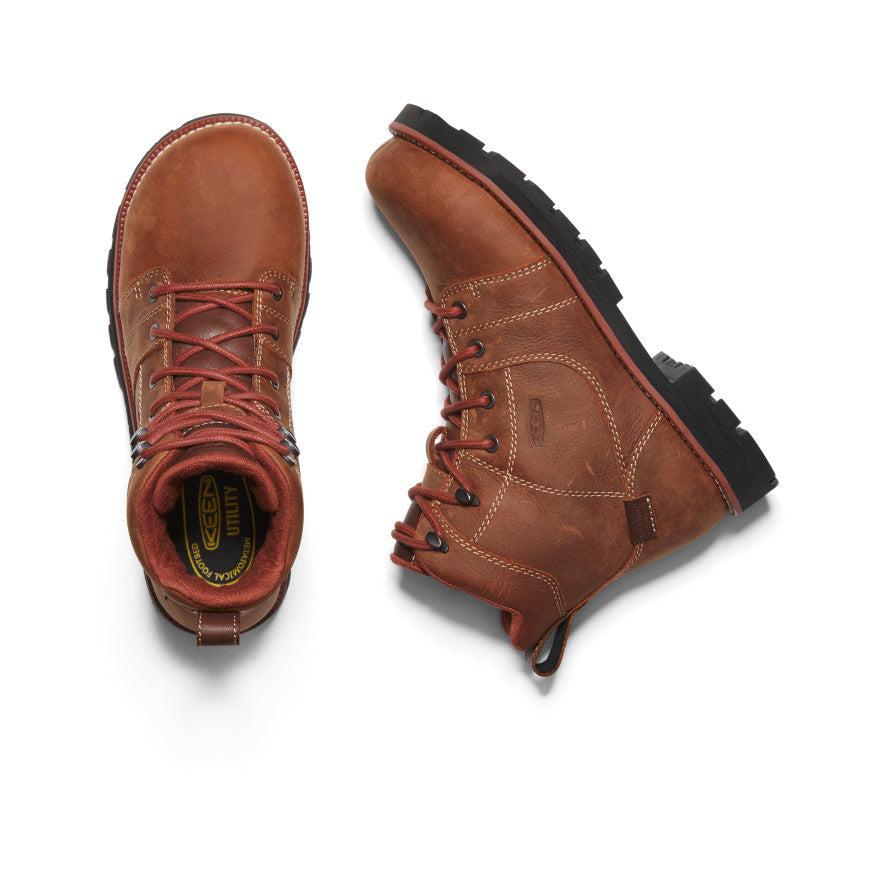 Keen Women's Seattle 6" Waterproof Boot (Aluminum Toe) | Gingerbread/Black