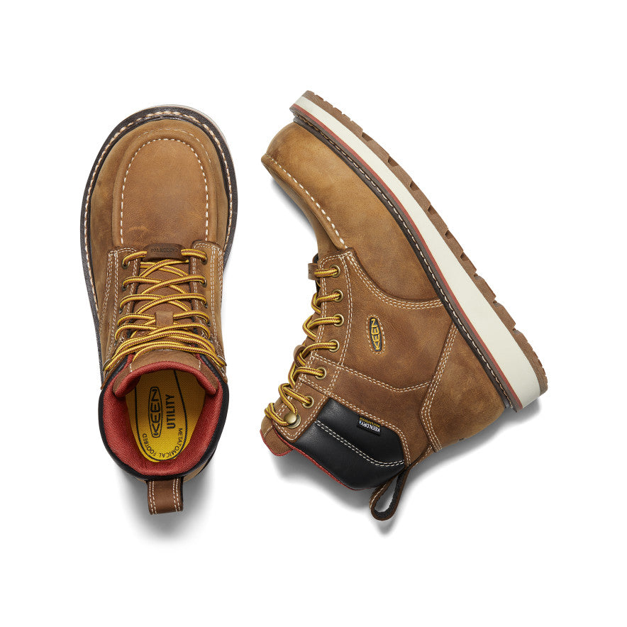 Keen Women's Cincinnati 6" Waterproof Boot (Carbon Toe) | Belgian/Sandshell