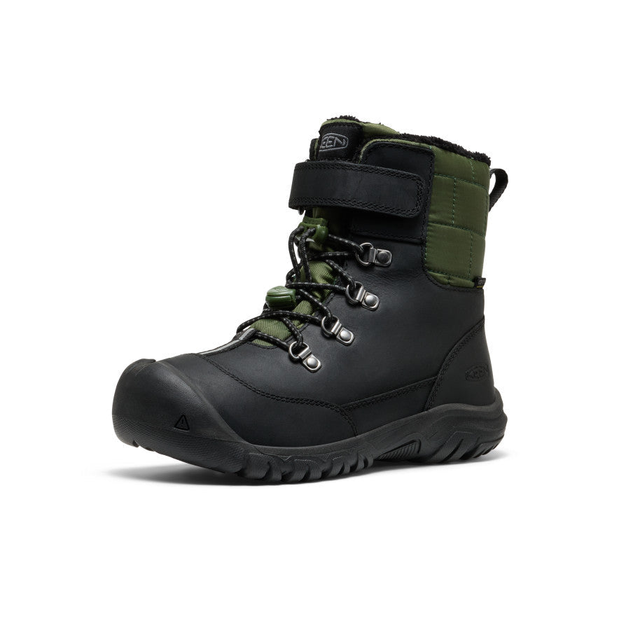 Keen Big Kids' Kanibou Waterproof Winter Boot | Black/Bronze Green