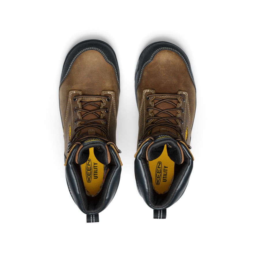 Keen Men's Evanston 8" Insulated Waterproof Boot (Soft Toe) | Bison/Black