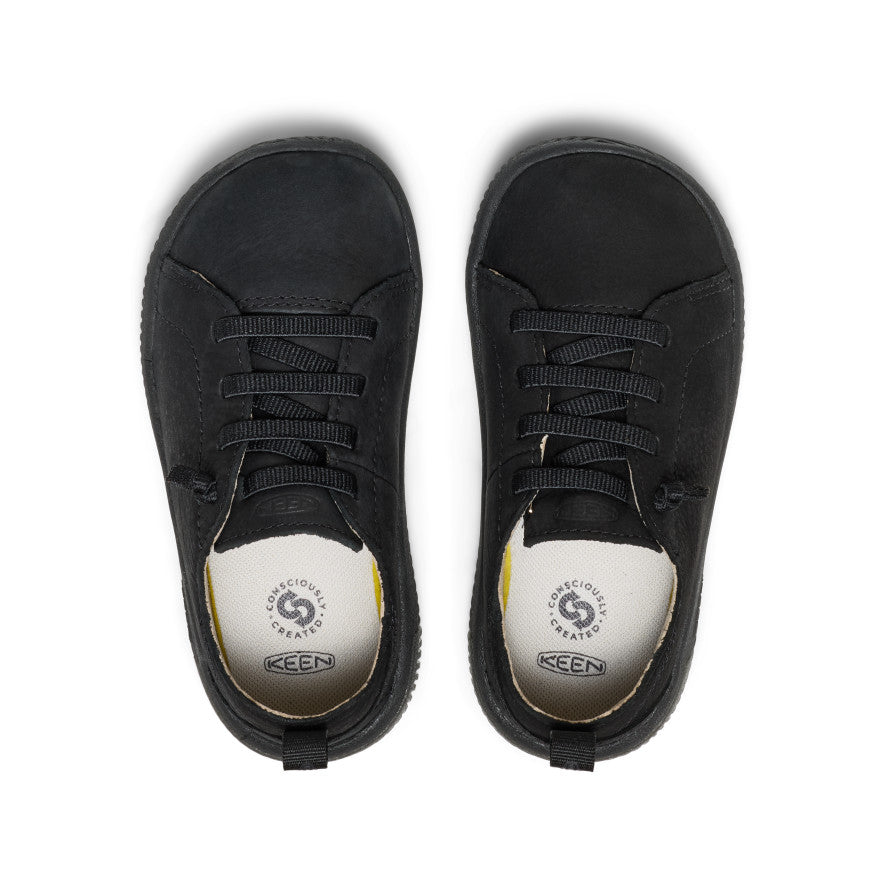Keen Little Kids' KNX Leather Sneaker | Triple Black