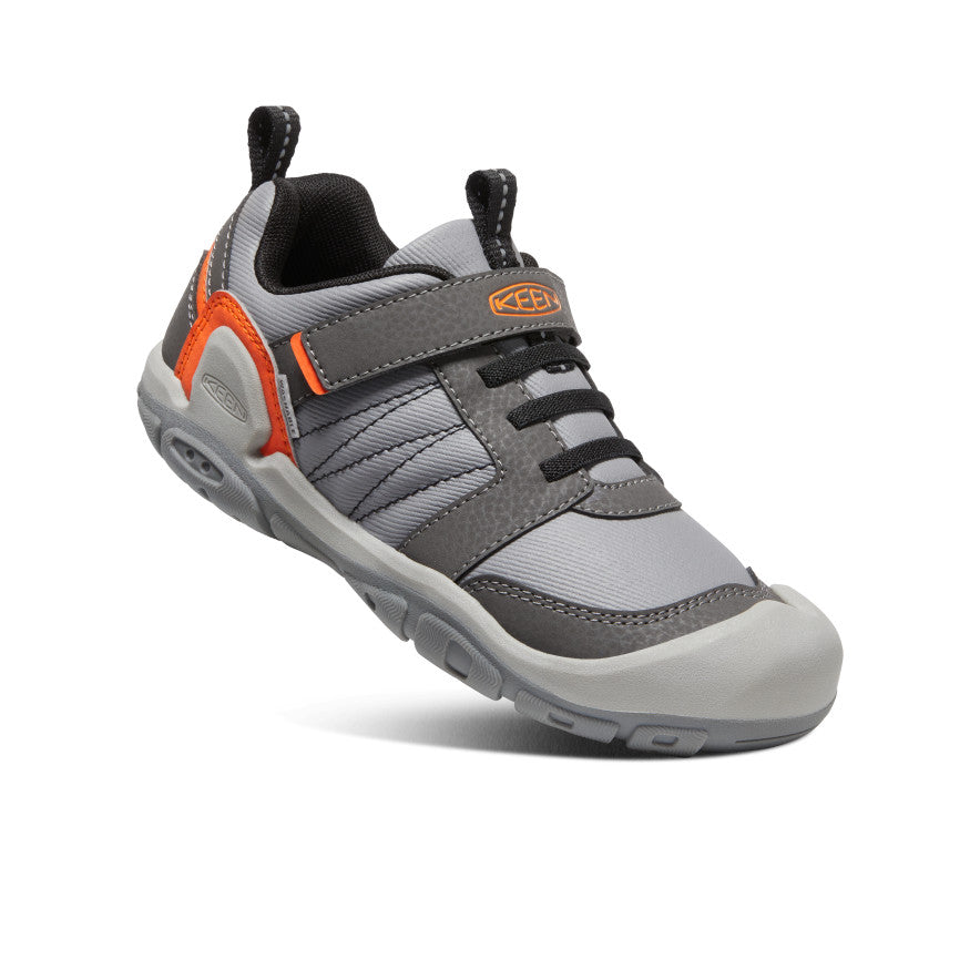 Keen Big Kids' Knotch Peak Sneaker | Magnet/Safety Orange