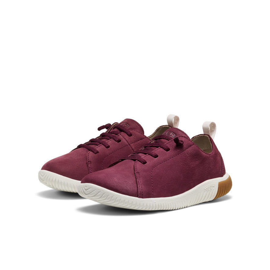 Keen Big Kids' KNX Leather Sneaker | Fig/Star White