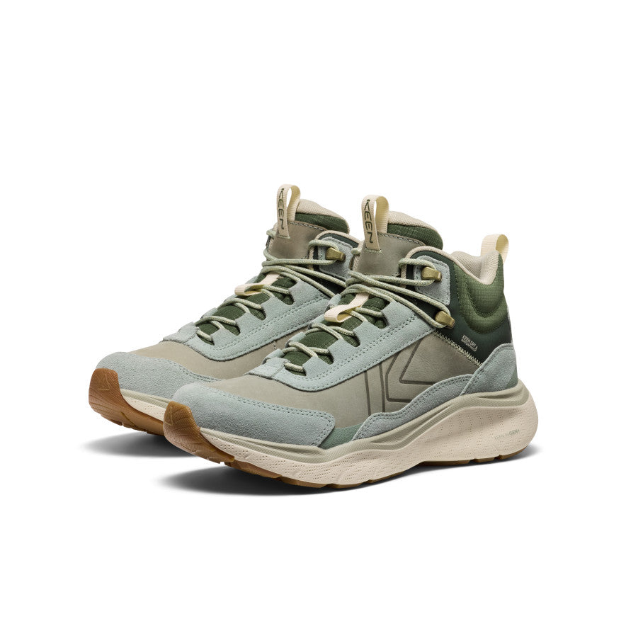 Keen Women's Leiki Waterproof Leather Hiking Boot | Iceberg Green/Bronze Green