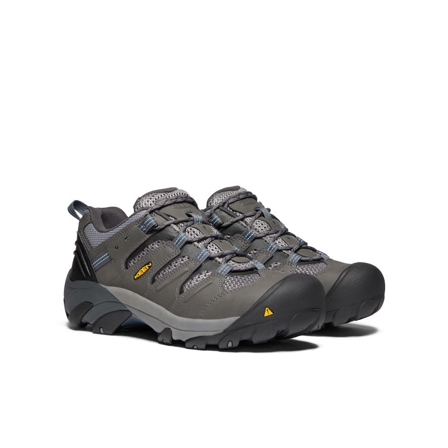 Keen Men's Lansing Low (Steel Toe) | Magnet/Majolica Blue