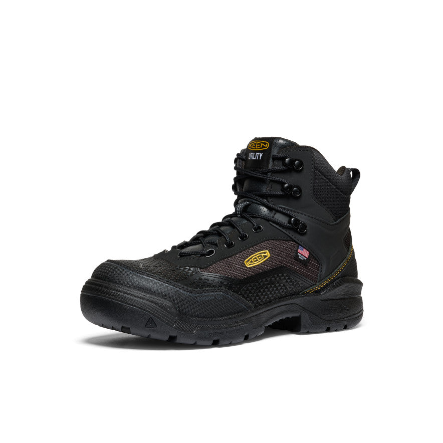 Keen Men's Stronglite Waterproof Boot (Carbon Toe) | Black/Black