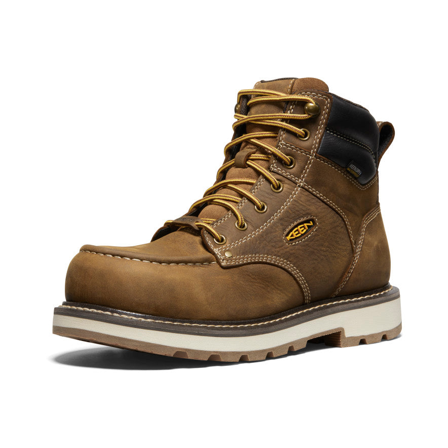 Keen Men's Cincinnati 6" Waterproof 90° Heel Boot (Carbon Toe) | Belgian/Sandshell