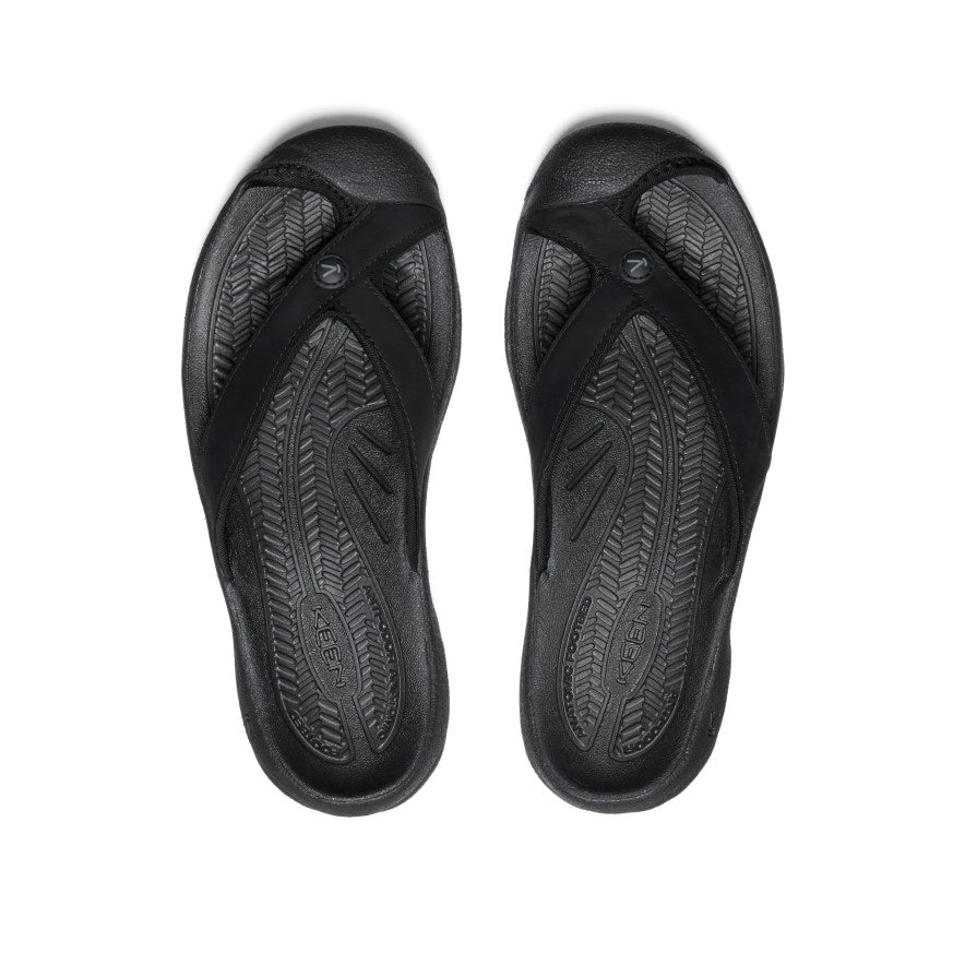 Keen Women's Waimea Leather Flip-Flop | Black/Black