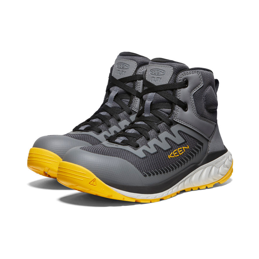  Men's Arvada Mid Work Sneaker (Carbon Toe) | Black/Keen Yellow