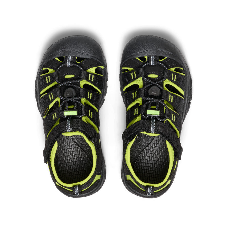 Keen Big Kids' Newport H2 | Black/Lime Green