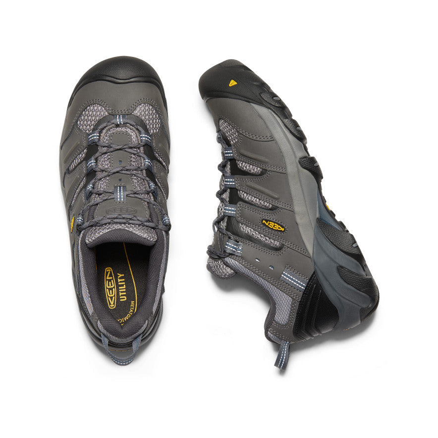 Keen Men's Lansing Low (Steel Toe) | Magnet/Majolica Blue
