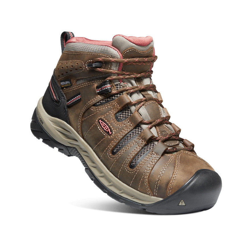 Keen Women's Flint II Waterproof Boot (Soft Toe) | Cascade Brown/Brick Dust