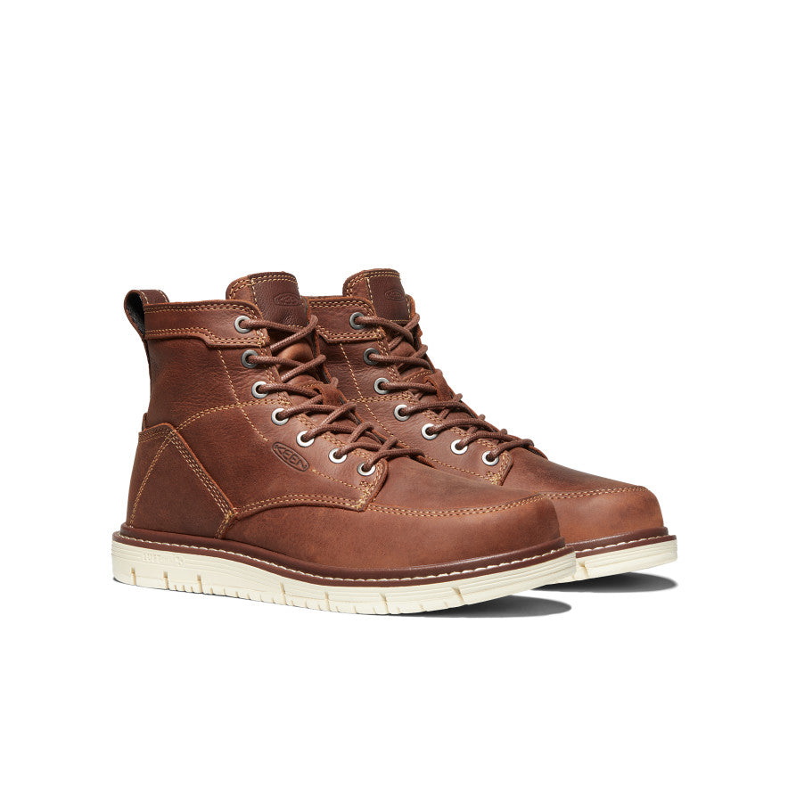 Keen Women's San Jose 6" Boot (Soft Toe) | Gingerbread/Off White