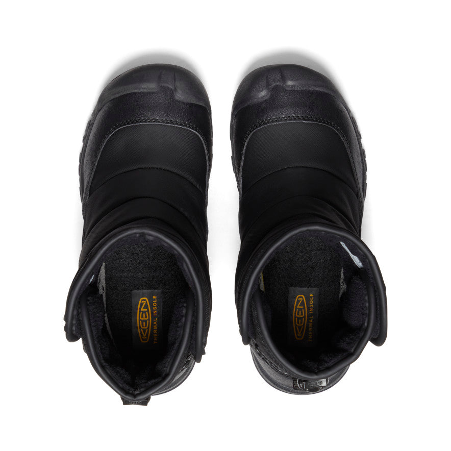 Keen Big Kids' Puffrider Waterproof Winter Boot | Black/Steel Grey