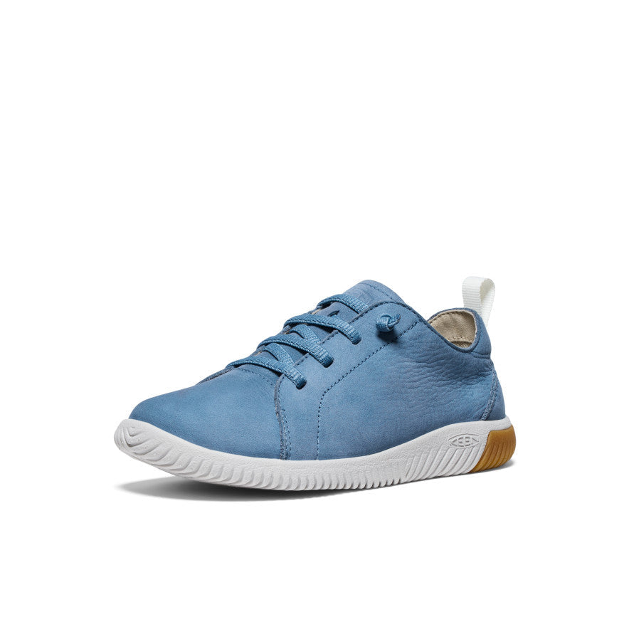 Keen Big Kids' KNX Leather Sneaker | Coronet Blue/Vapor