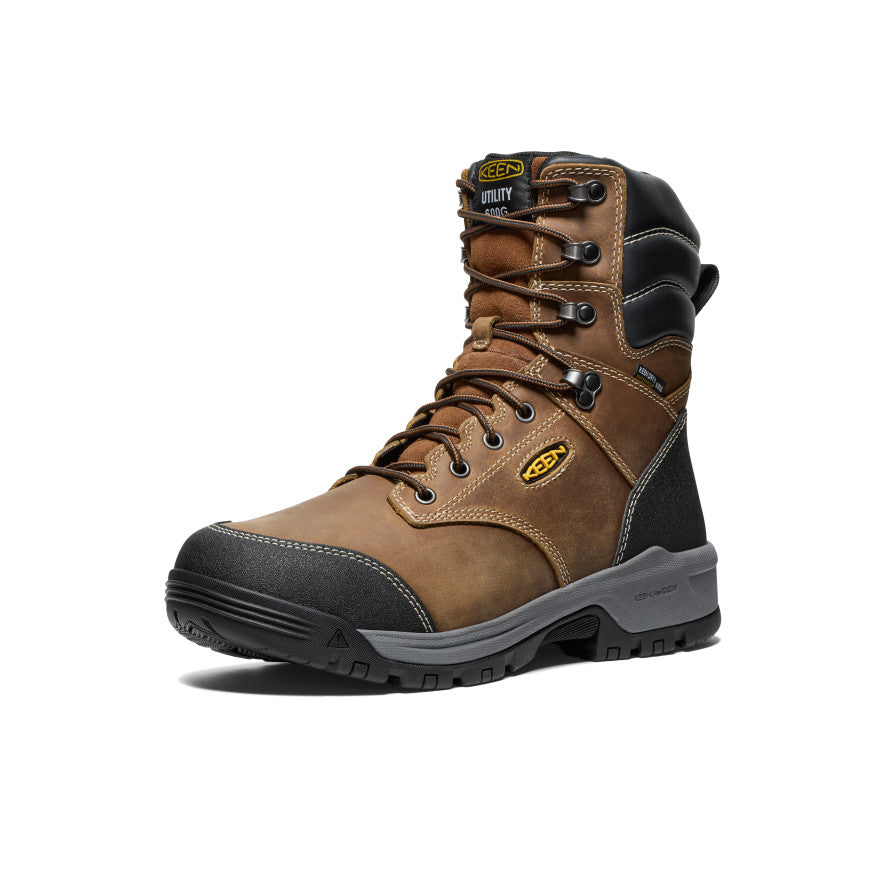 Keen Men's Evanston 8" Insulated Waterproof Boot (Soft Toe) | Bison/Black