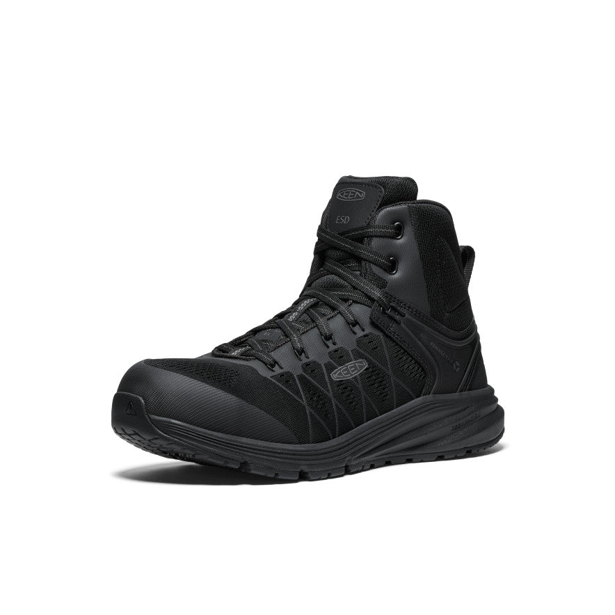 Keen Men's Vista Energy Mid ESD (Carbon Toe) | Black/Black