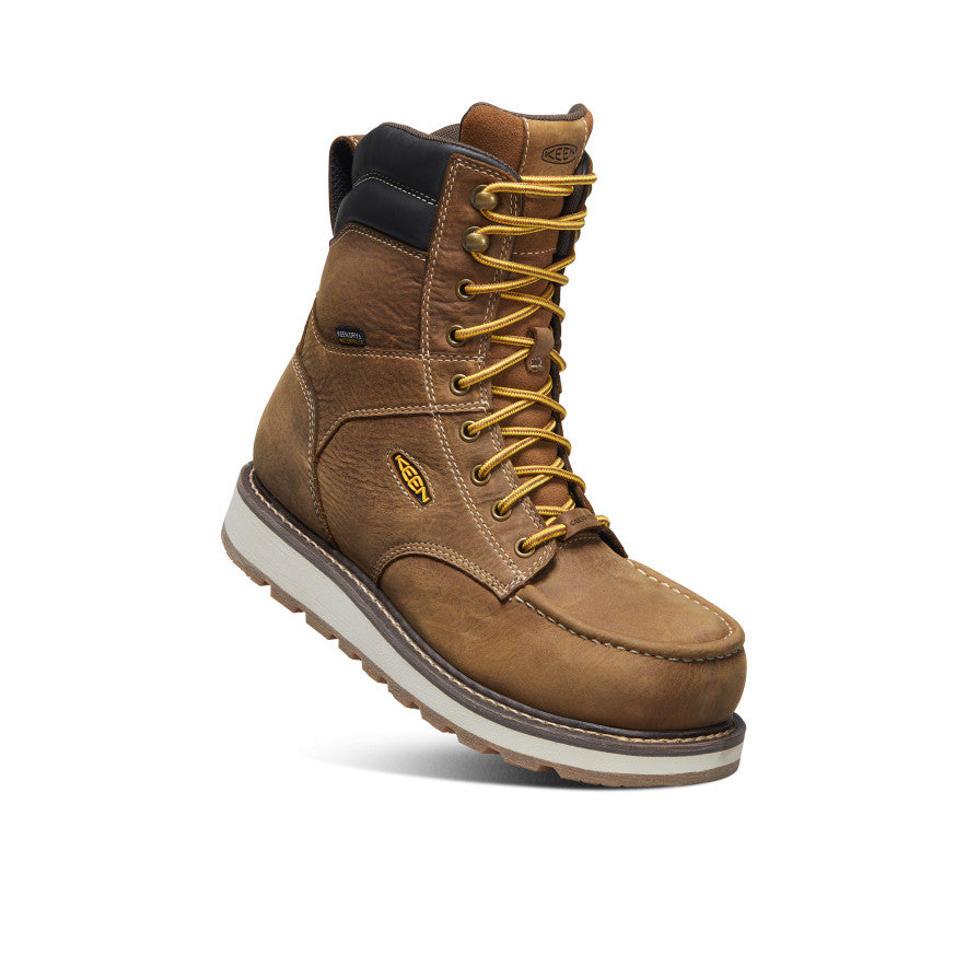 Keen Men's Cincinnati 8" Waterproof Boot (Carbon Toe) | Belgian/Sandshell