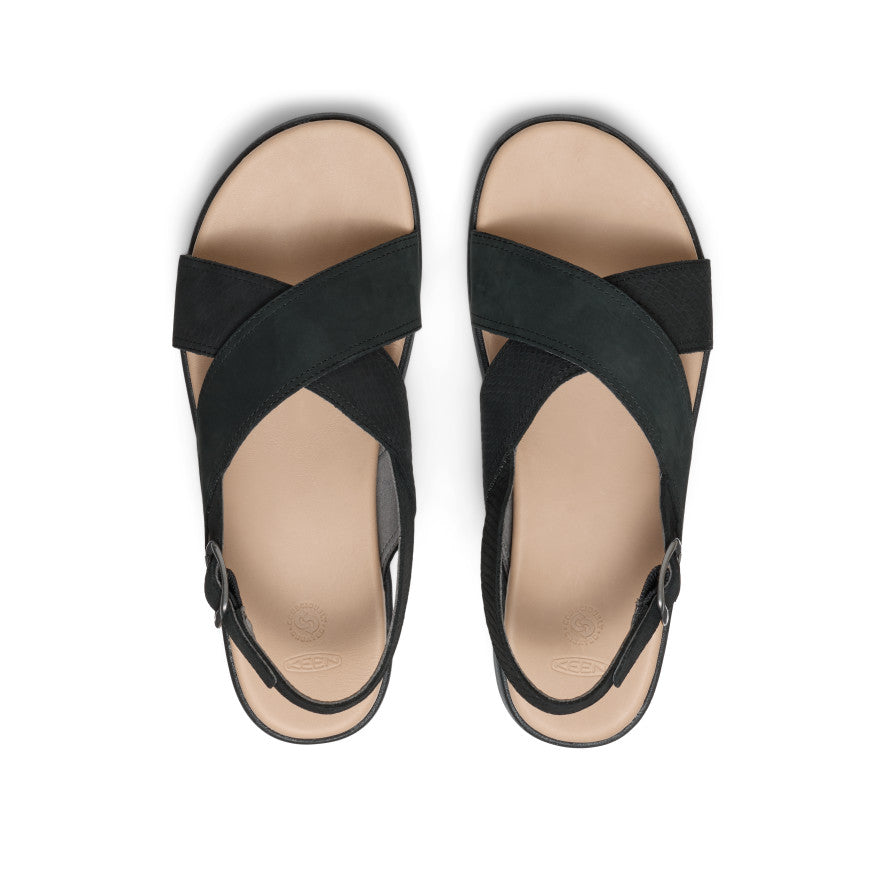 Keen Women's Elle Luxe Cross Strap Sandal | Black/Black