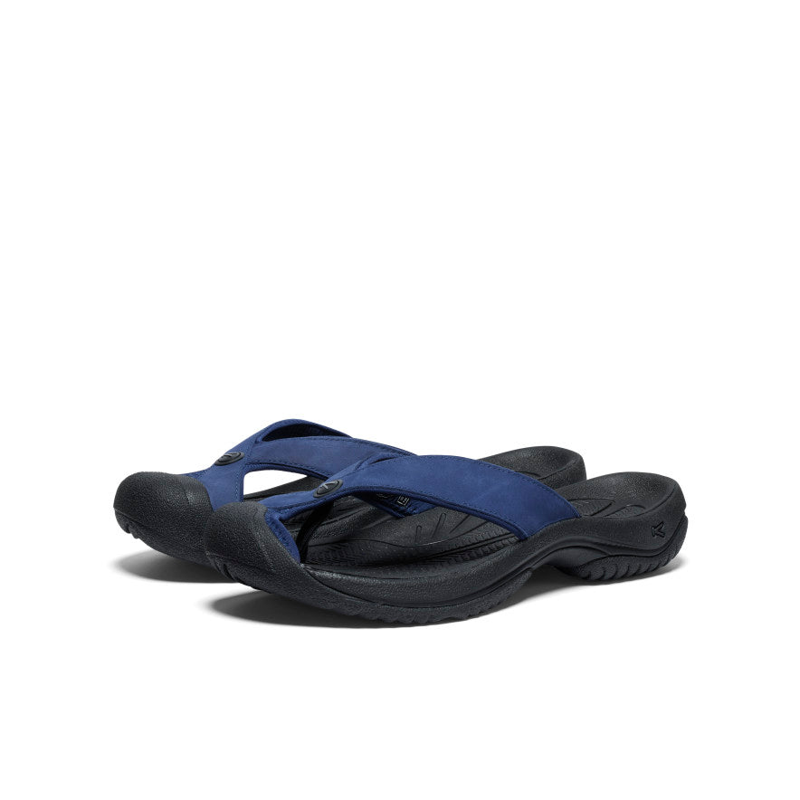 Keen Men's Waimea Leather Flip-Flop | Naval Academy/Black