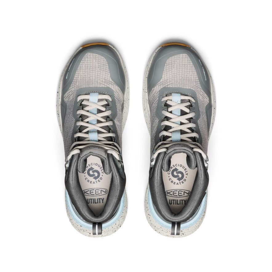 Keen Women's Synchro Waterproof Work Boot (Carbon Toe) | Steel Grey/Gum