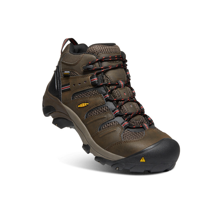 Keen Men's Lansing Mid Waterproof (Steel Toe) | Cascade Brown/Brindle