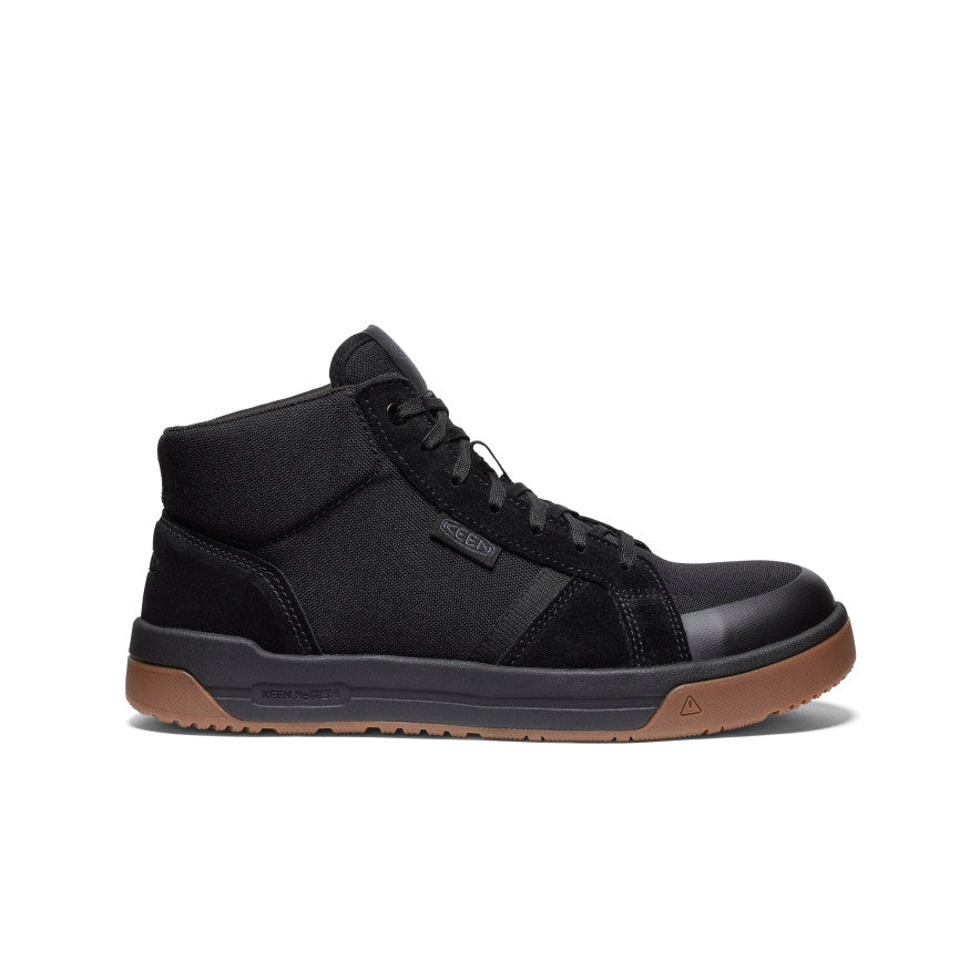 Keen Men's Kenton Mid Work Shoe (Carbon Toe) | Black/Gum