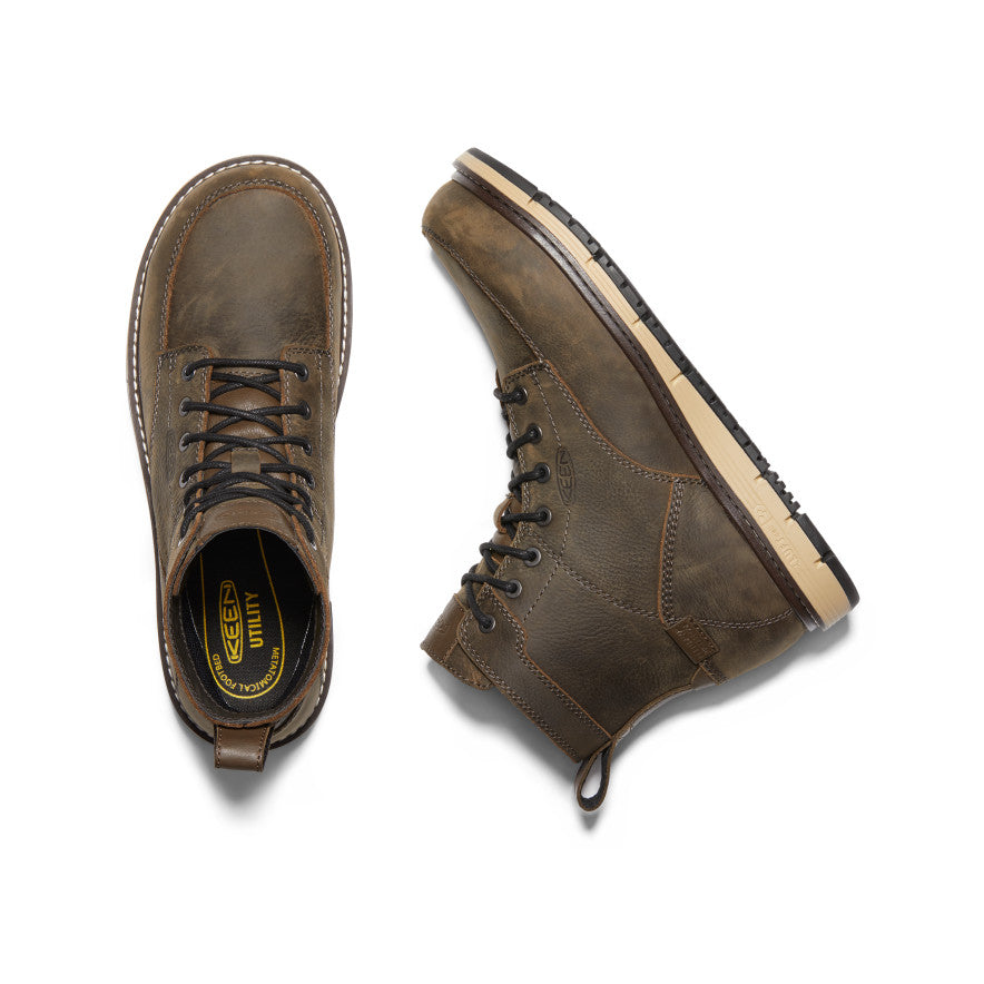 Keen Men's San Jose 6" Waterproof Boot (Aluminum Toe) | Cascade Brown/Black