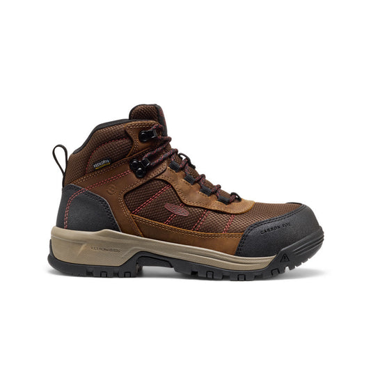 Keen Women's Skokie Waterproof Work Boot (Carbon Toe) | Bison/Black