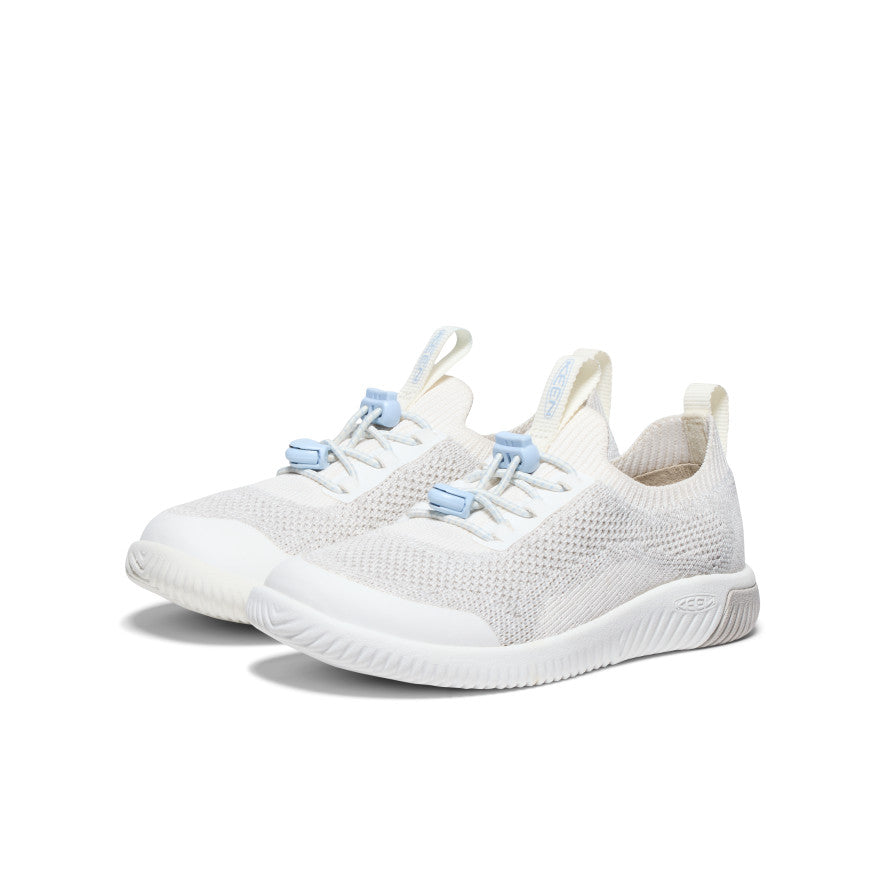Keen Little Kids' KNX Knit Sneaker | Star White/Skyway