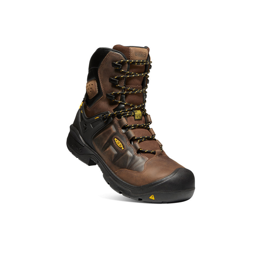 Keen Men's Dover 8" Insulated Waterproof Boot (Carbon Toe) | Dark Earth/Black