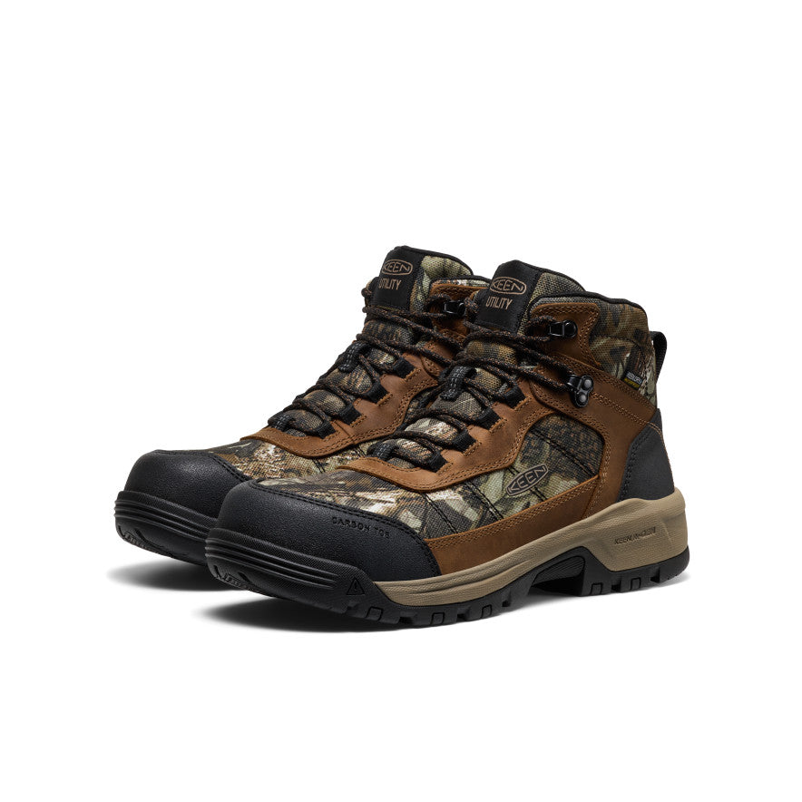 Keen Men's Skokie Waterproof Work Boot (Carbon Toe) | Camo/Black