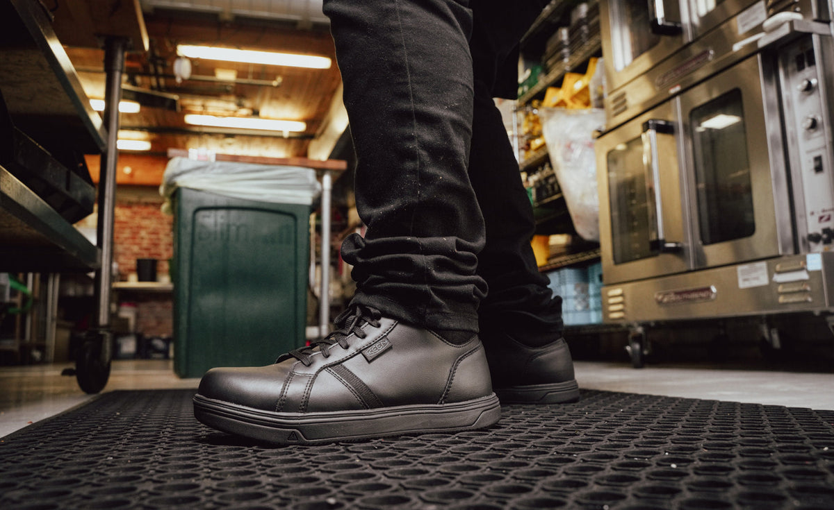 Keen Men's PTC Kenton Mid Work Shoe (Soft Toe) | Black/Black