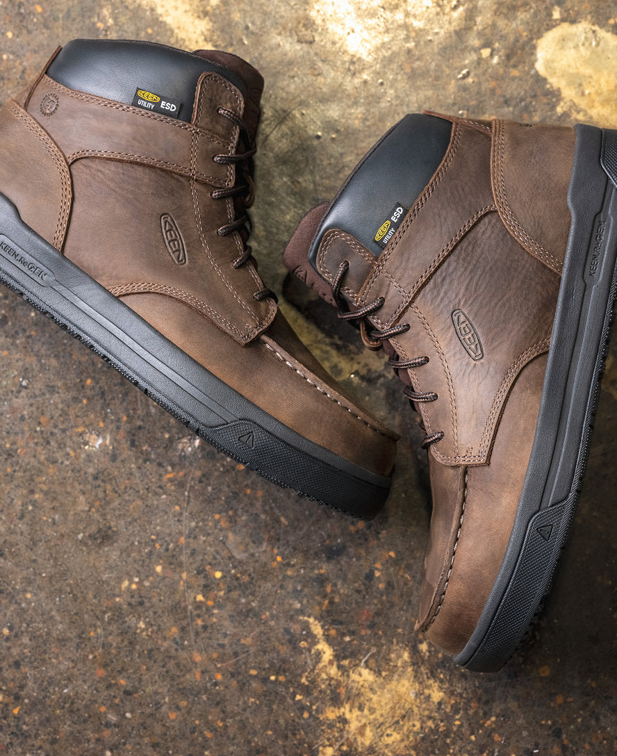 Keen Men's Gibson ESD Boot (Carbon Toe) | Cascade Brown/Black