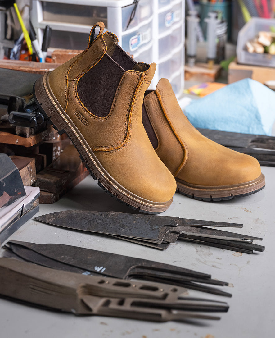 Keen Men's San Jose Chelsea 90° Heel Boot (Soft Toe) | Belgian/Gum